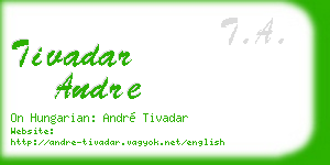 tivadar andre business card